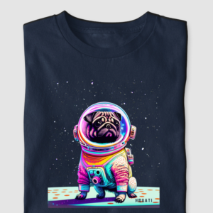 Camiseta T-Shirt Pug Astronauta