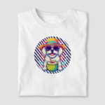 camiseta t-shirt Shih Tzu na praia